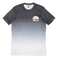 ELLESSE Mens Black & Grey Gradient Graphic T-Shirt M Short Sleeve Round Neck