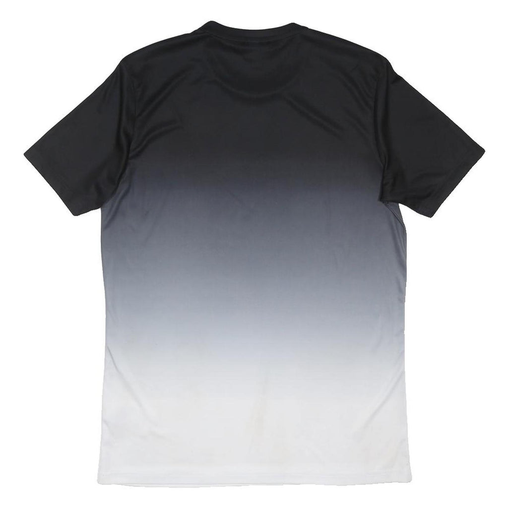 ELLESSE Mens Black & Grey Gradient Graphic T-Shirt M Short Sleeve Round Neck