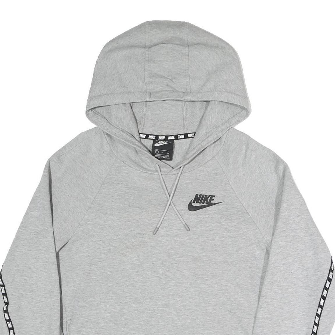 NIKE Womens Grey Hoodie S Cotton Blend Casual Sports Sweatshirt