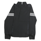 ADIDAS Mens Black Athletic Jacket M Polyester Zip Plain Sportswear