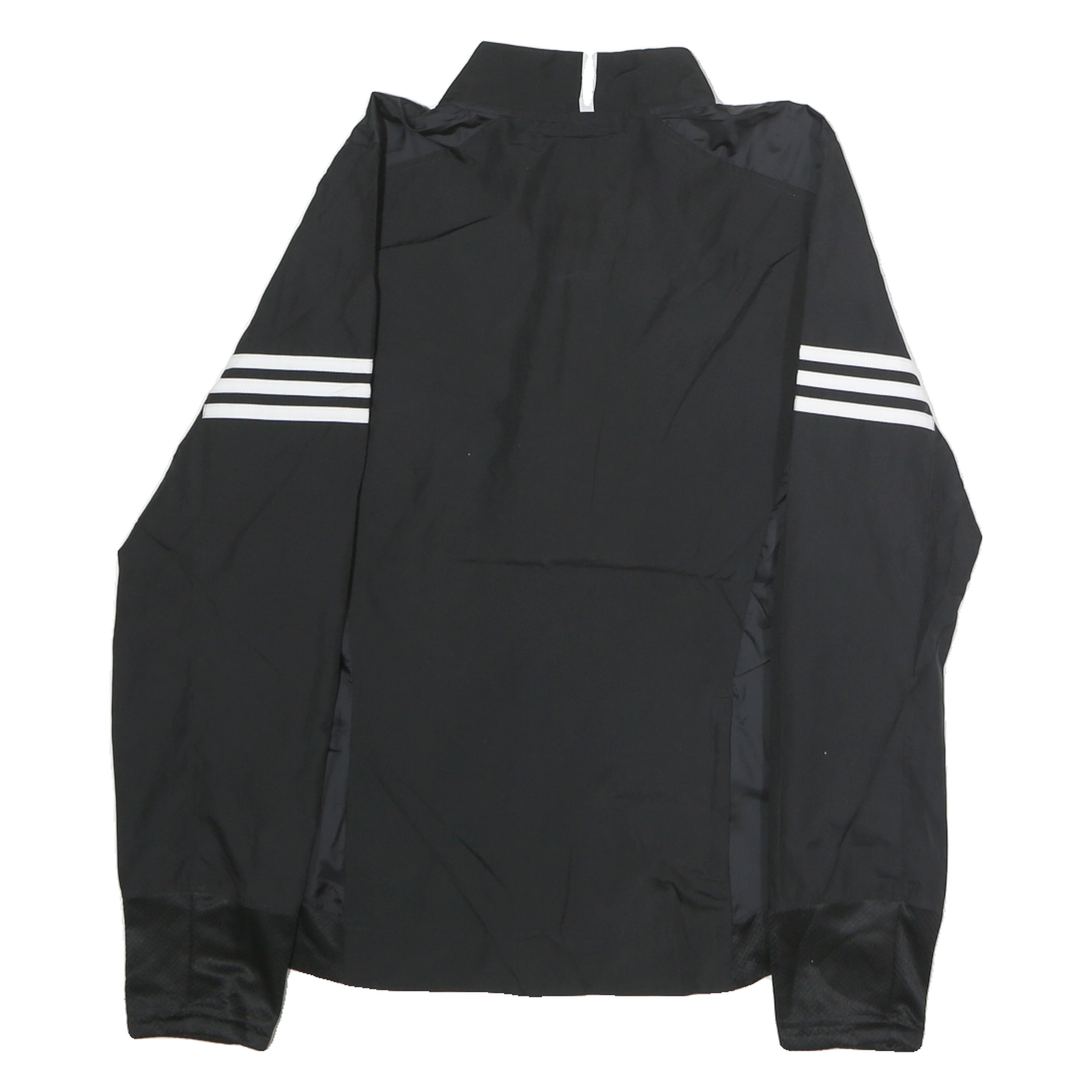 ADIDAS Mens Black Athletic Jacket M Polyester Zip Plain Sportswear