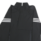 ADIDAS Mens Black Athletic Jacket M Polyester Zip Plain Sportswear