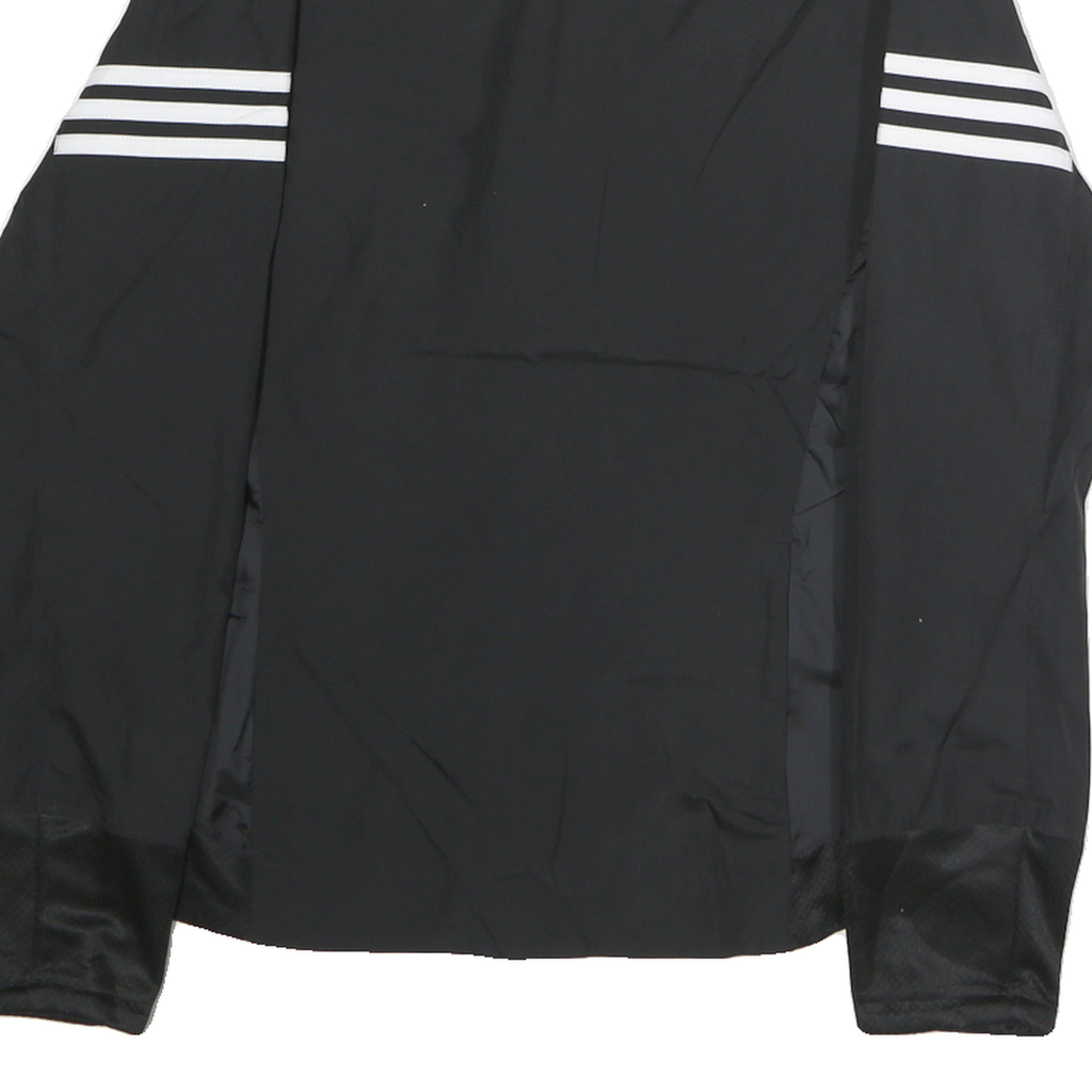 ADIDAS Mens Black Athletic Jacket M Polyester Zip Plain Sportswear