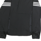 ADIDAS Mens Black Athletic Jacket M Polyester Zip Plain Sportswear