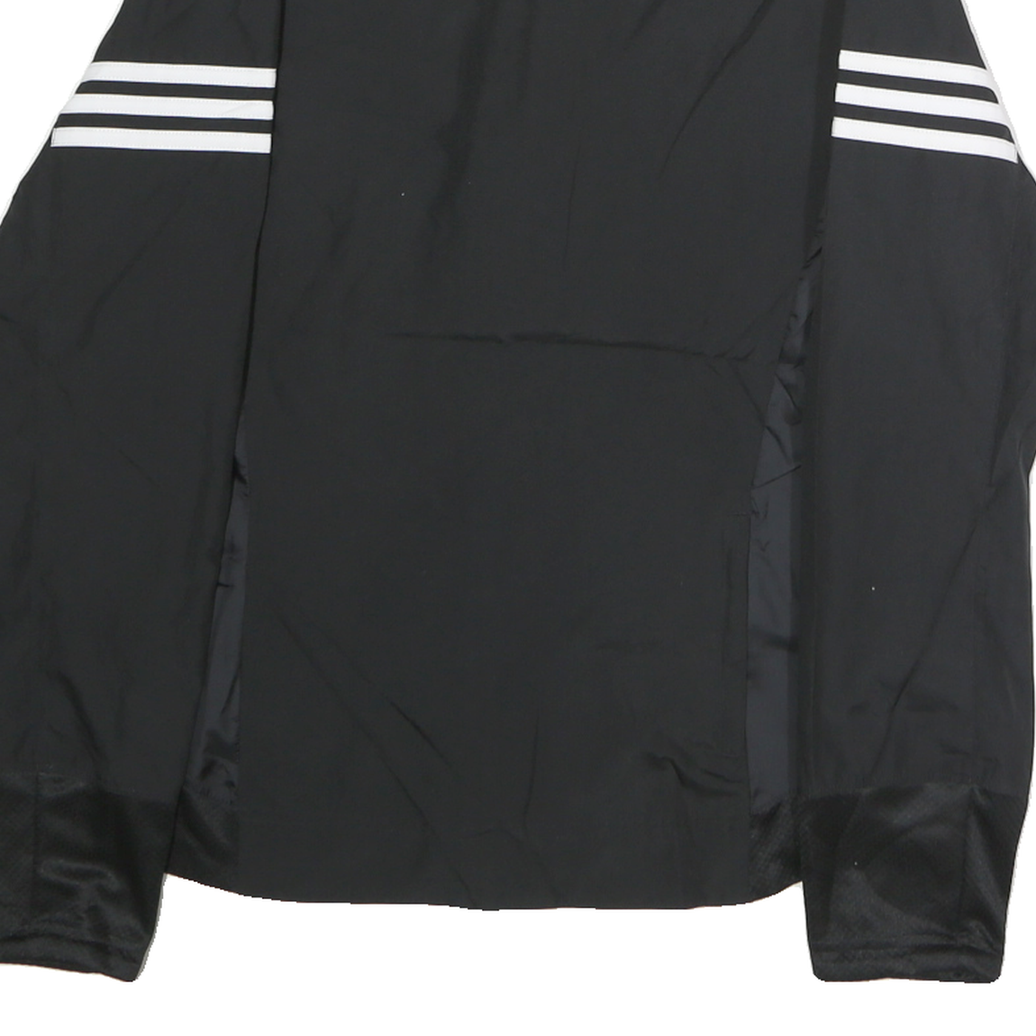 ADIDAS Mens Black Athletic Jacket M Polyester Zip Plain Sportswear