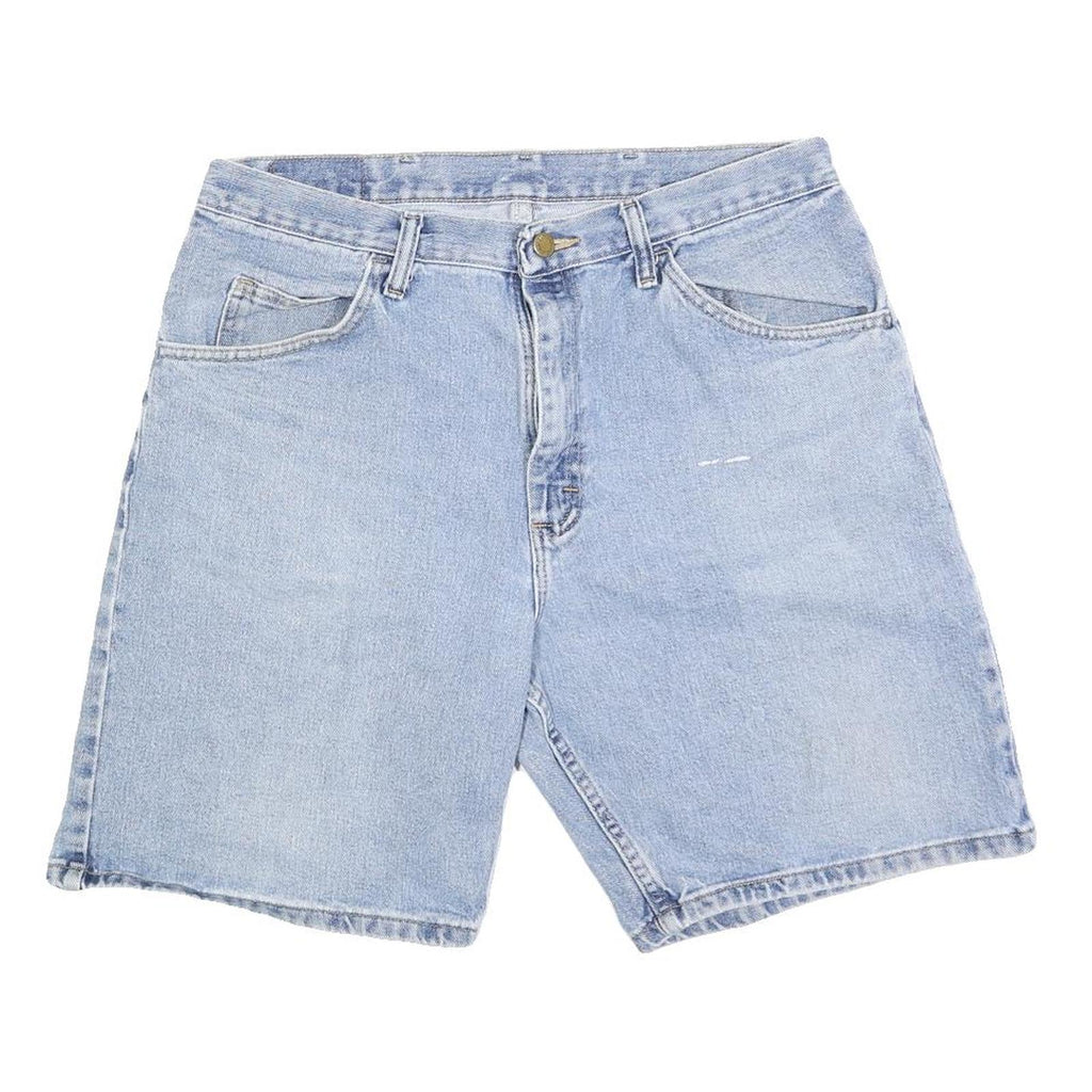 WRANGLER Mens Denim Blue Shorts L W34 Classic Fit Casual Cotton Blend