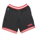 NBA Mens Black Casual Sports Shorts M W30 Red & White Striped Trim Basketball