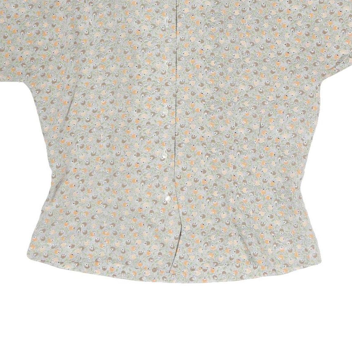 MAYERLINE Womens Grey Printed Short Sleeve Round Neck Top M Lightweight