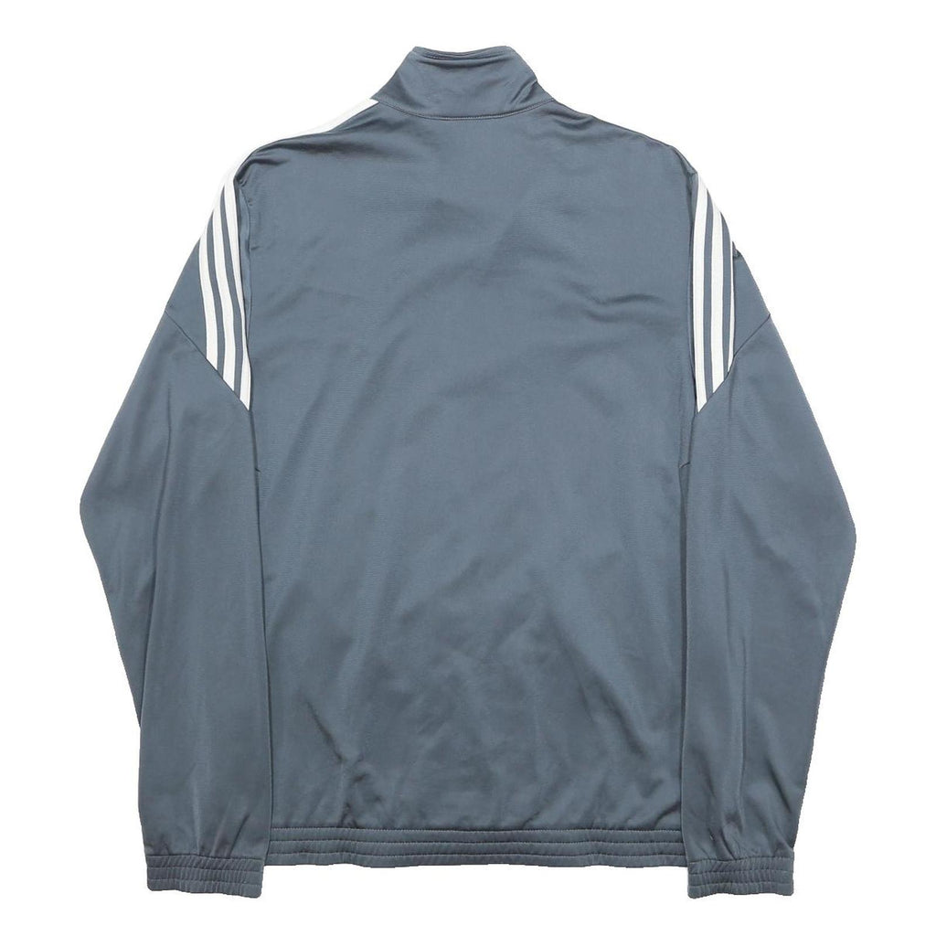 ADIDAS Mens Grey & Red Track Jacket L Polyester Zip Athletic Style