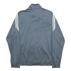 ADIDAS Mens Grey & Red Track Jacket L Polyester Zip Athletic Style