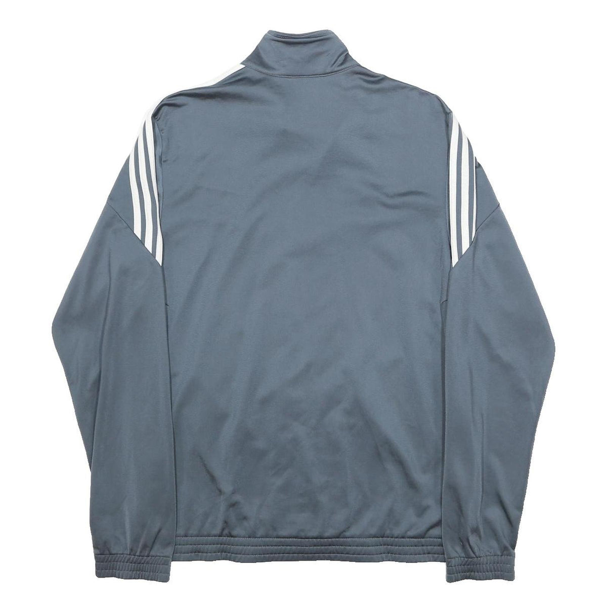 ADIDAS Mens Grey & Red Track Jacket L Polyester Zip Athletic Style