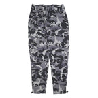 KARL KANI Mens Polyester Blend Slim Grey Camouflage Trousers W32 L30 Cargo Zip