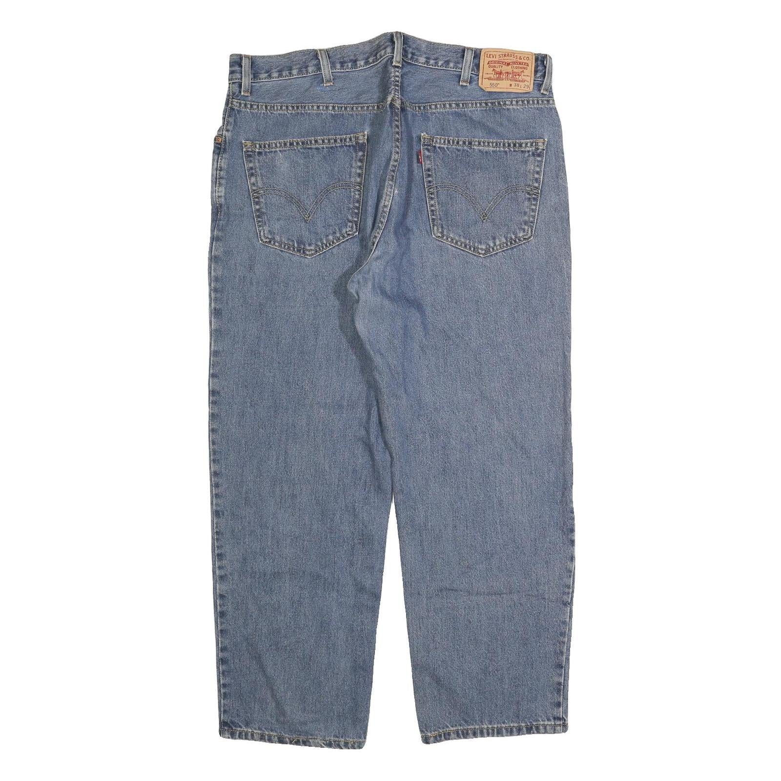 LEVI'S 550 Straight Mens Jeans Blue Relaxed Straight Denim Medium W38 L29