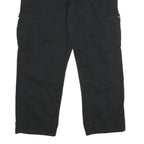 WRANGLER Mens Cotton Black Regular Fit Cargo Trousers W38 L30 Casual Utility