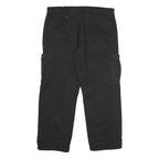 WRANGLER Mens Cotton Black Regular Fit Cargo Trousers W38 L30 Casual Utility