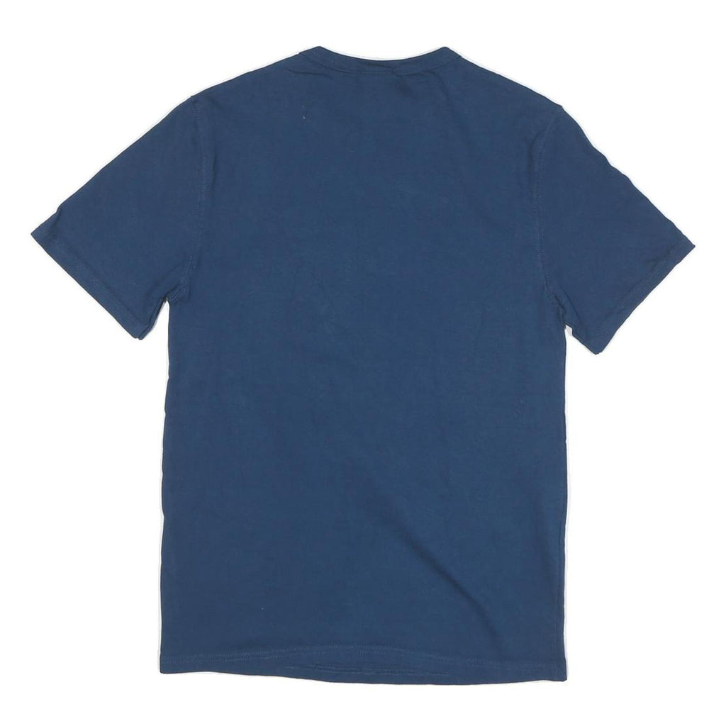 CHAMPION Mens Blue S Short Sleeve Crew Neck Logo T-Shirt Cotton Blend