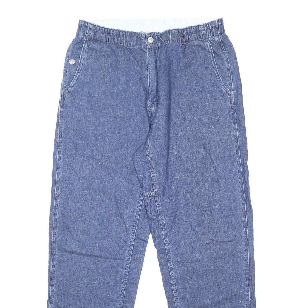 LEVI'S Womens Jeans Blue Loose Straight Denim Woven W30 L30 Elastic Waist