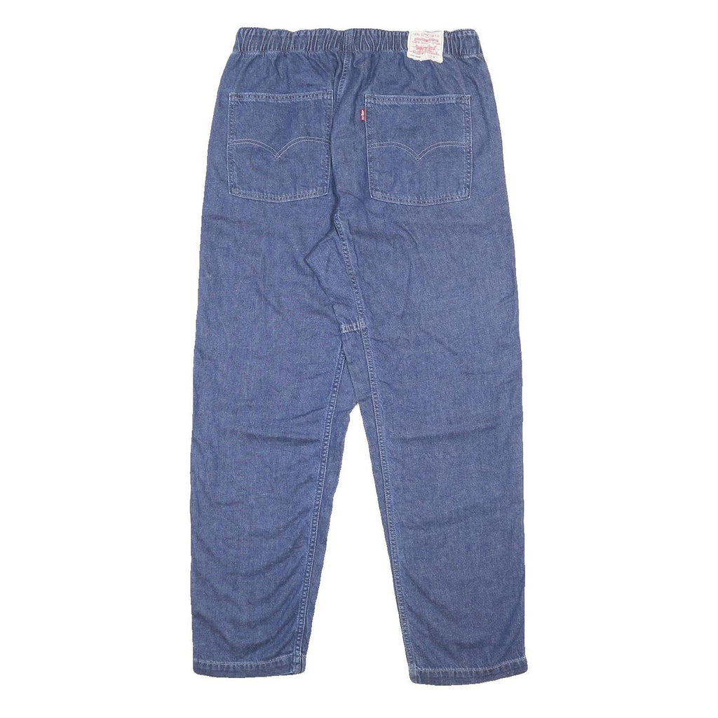 LEVI'S Womens Jeans Blue Loose Straight Denim Woven W30 L30 Elastic Waist