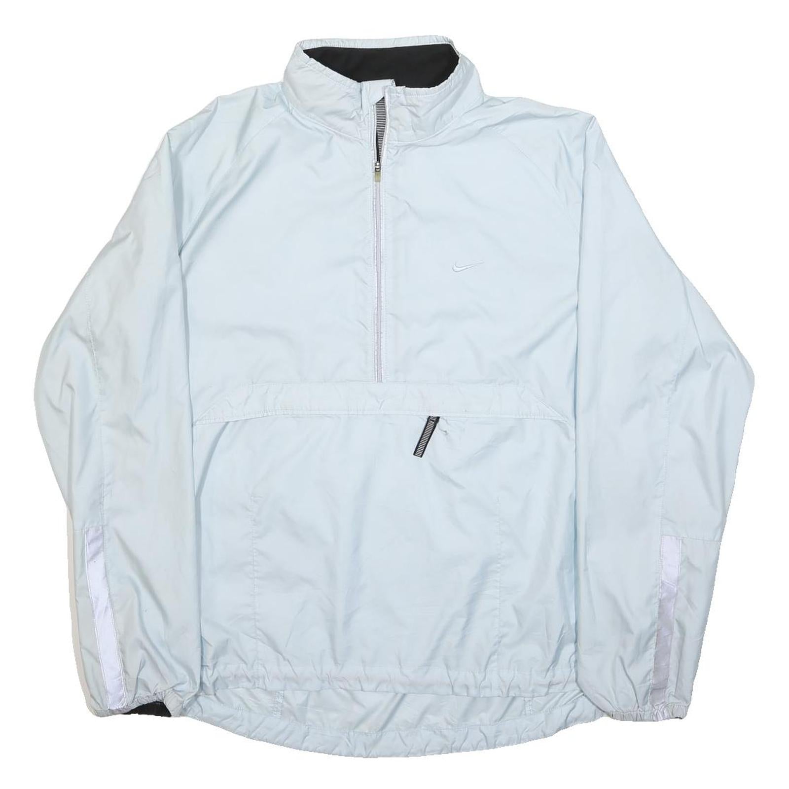 NIKE Womens White Sports Running Jacket L Polyester Zip Climafit Lightwear