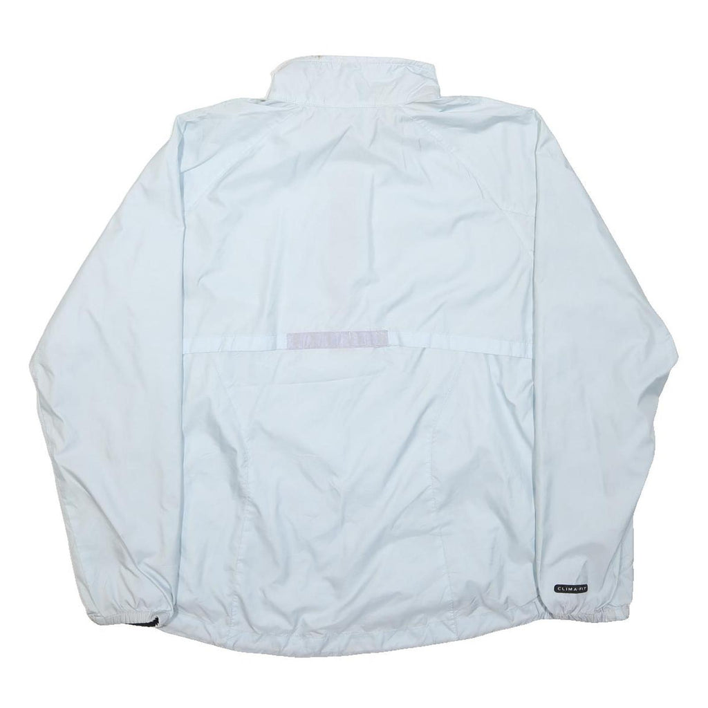 NIKE Womens White Sports Running Jacket L Polyester Zip Climafit Lightwear
