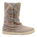 LACOSTE Ankle Boots Grey Leather Womens UK 5