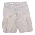 CARHARTT Mens Shorts Beige Cargo M W31 Relaxed Fit Cotton Blend