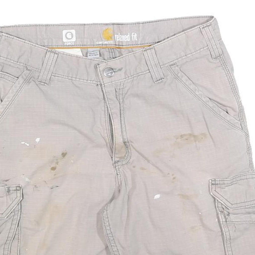 CARHARTT Mens Shorts Beige Cargo M W31 Relaxed Fit Cotton Blend