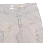 CARHARTT Mens Shorts Beige Cargo M W31 Relaxed Fit Cotton Blend