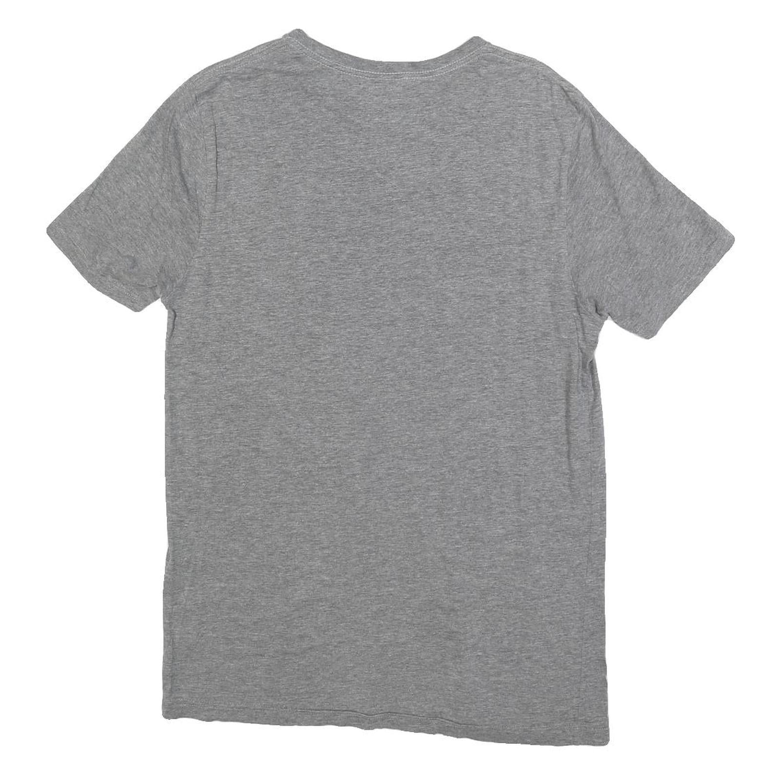 PUMA Mens Grey Graphic T-Shirt M Short Sleeve Crew Neck Cotton Blend Casual Top