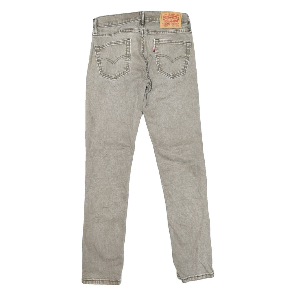 LEVI'S 511 Slim Mens Jeans Grey Cotton Blend Slim Skinny Denim W29 L30