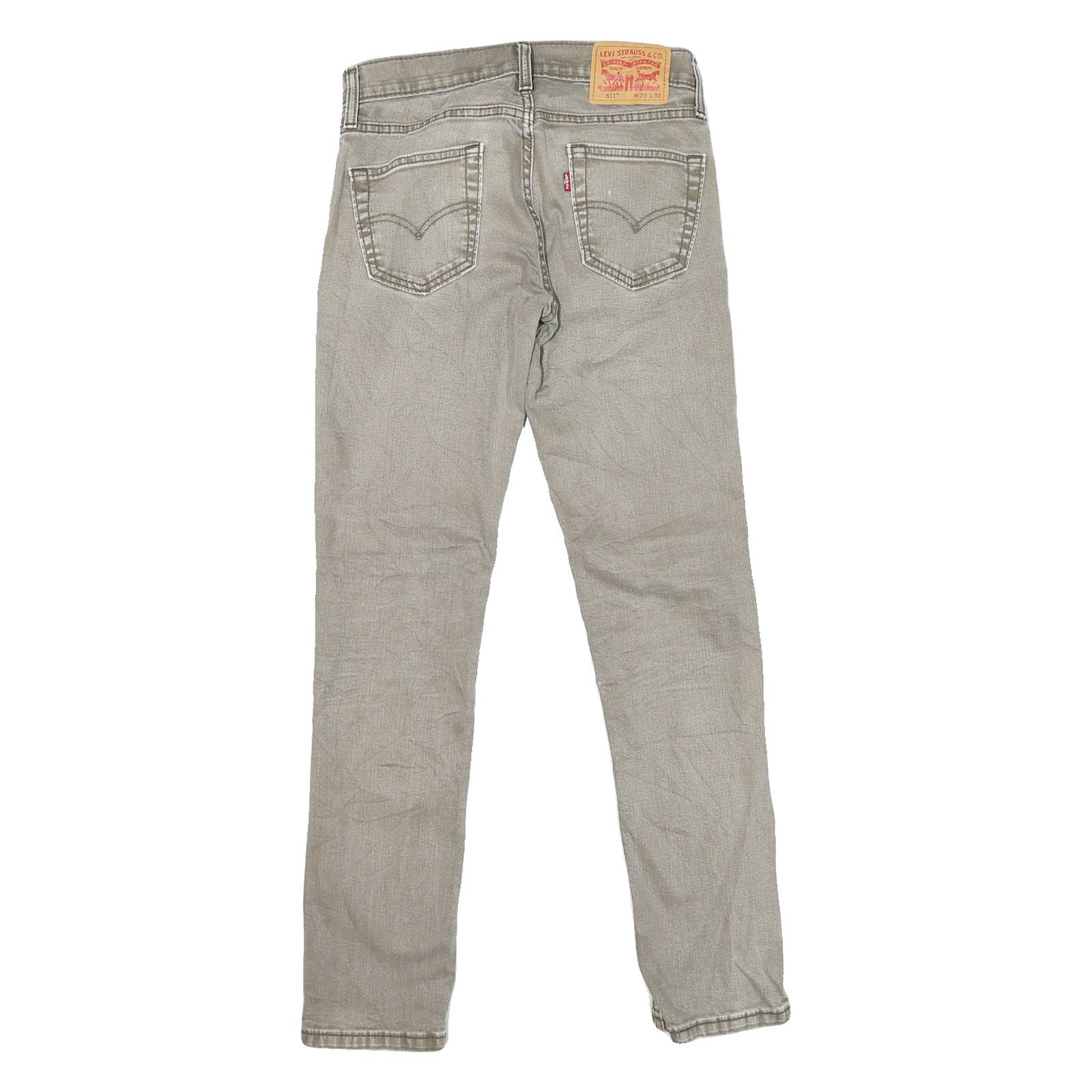 LEVI'S 511 Slim Mens Jeans Grey Cotton Blend Slim Skinny Denim W29 L30