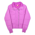 NIKE Womens Pink Purple Jacket M Polyester Puffer Sport Outerwear Zip Up