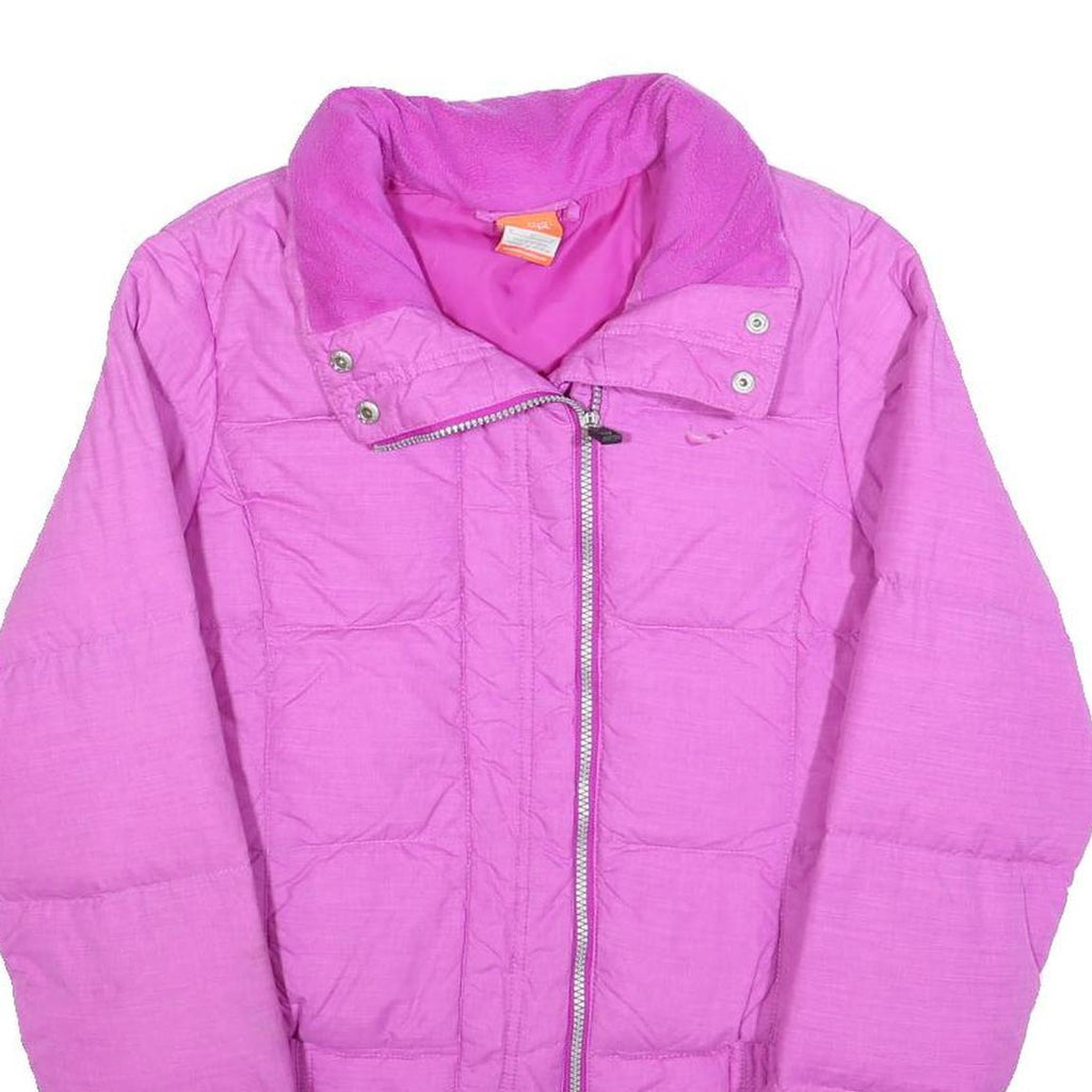 NIKE Womens Pink Purple Jacket M Polyester Puffer Sport Outerwear Zip Up