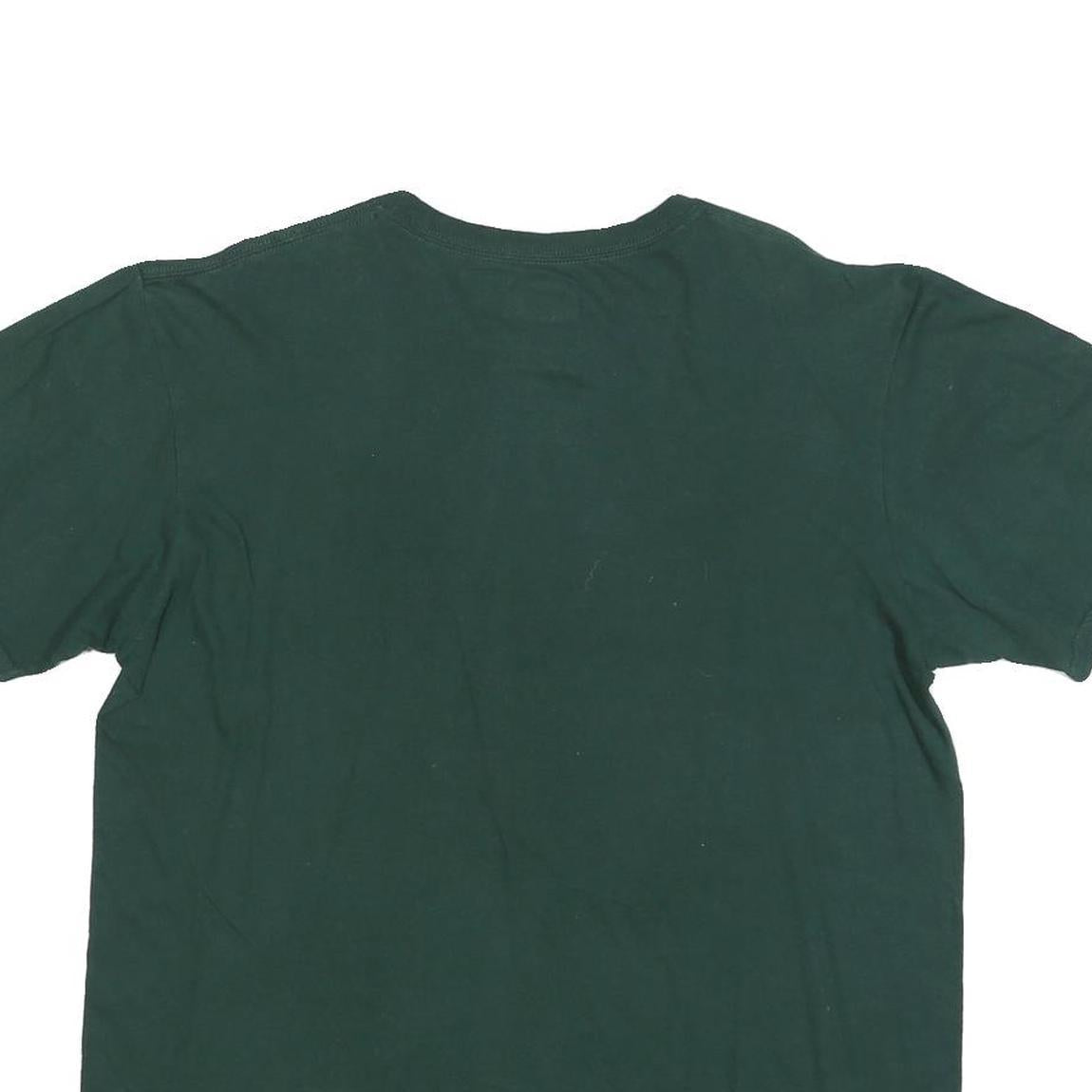 MAJESTIC Mens Green Oakland Athletics Graphic T-Shirt L Short Sleeve Crew Neck