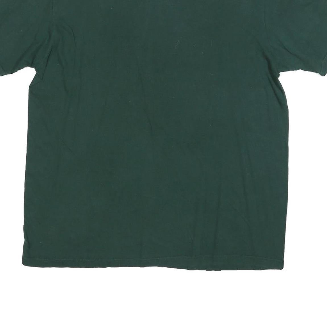 MAJESTIC Mens Green Oakland Athletics Graphic T-Shirt L Short Sleeve Crew Neck