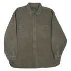 FIELD & STREAM Mens Green Plain Cotton Blend Shirt XL Long Sleeve Casual