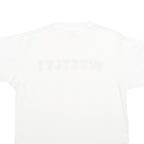 SCREEN STARS Mens White Red WESTLY Graphic T-Shirt L Short Sleeve Crew Neck