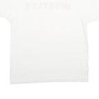 SCREEN STARS Mens White Red WESTLY Graphic T-Shirt L Short Sleeve Crew Neck