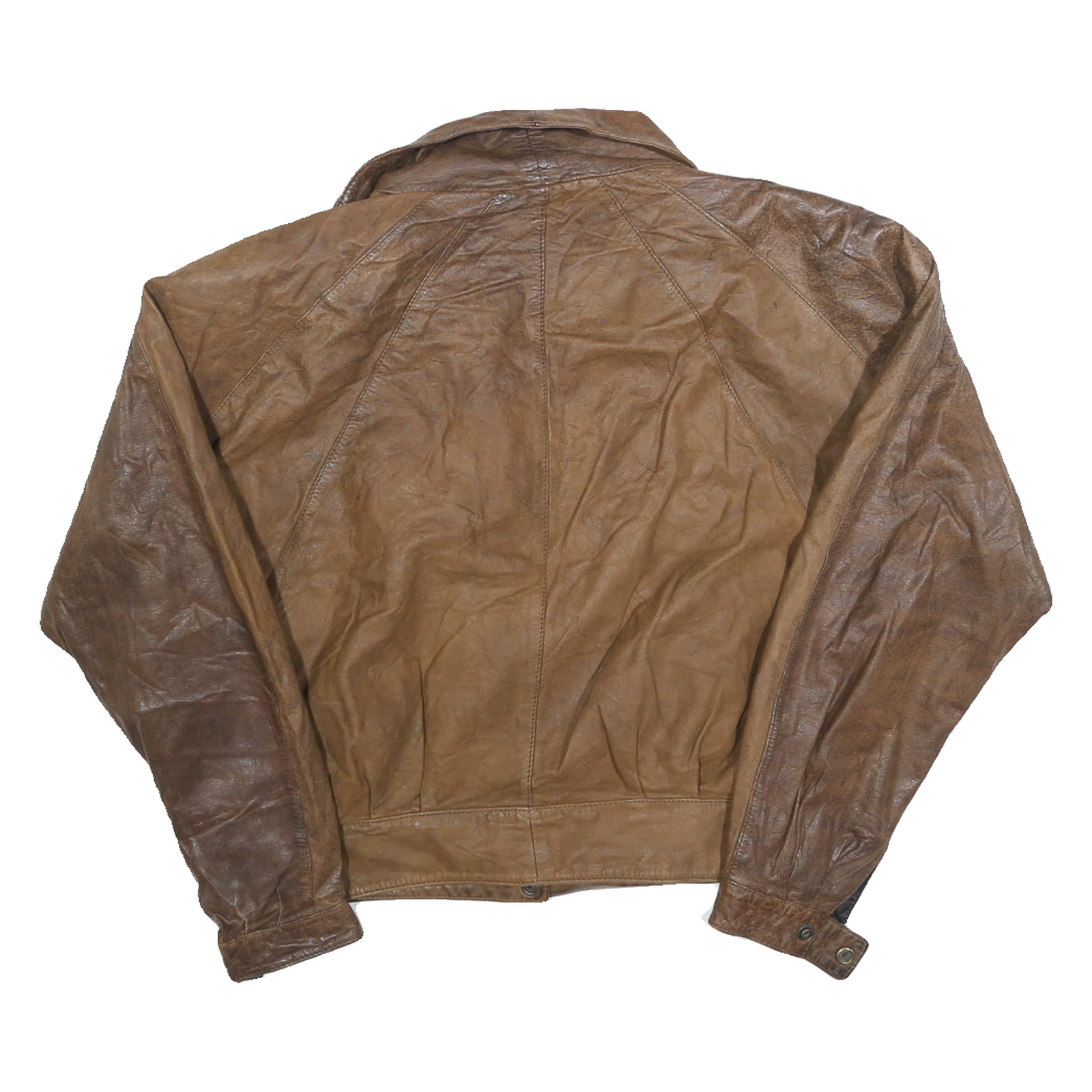 BRASS PLUM Womens Brown Leather Zip Jacket S Soft Supple Classic Stylish