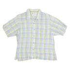 COLUMBIA Womens Green & Blue Check Shirt S Lightweight Casual Summer