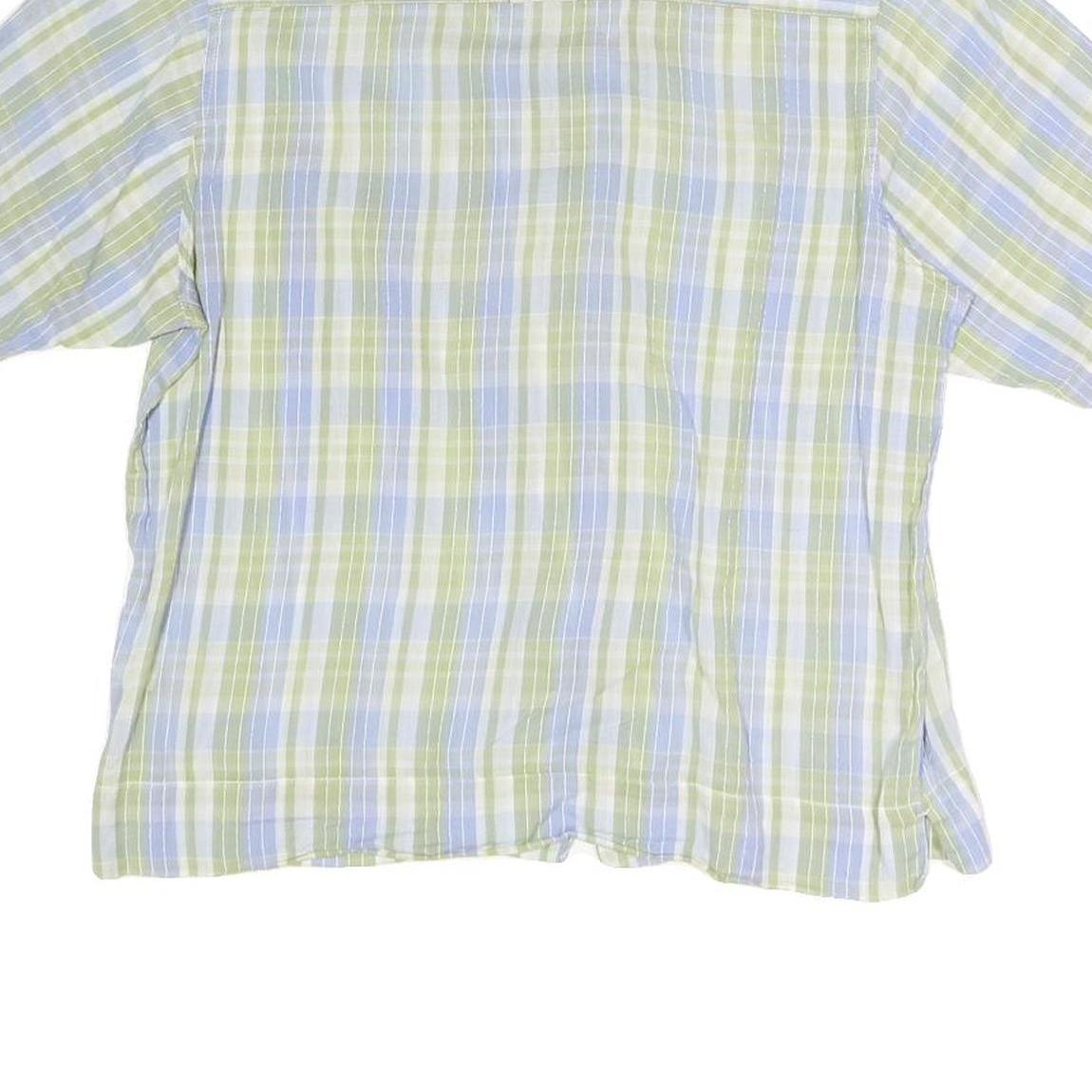 COLUMBIA Womens Green & Blue Check Shirt S Lightweight Casual Summer