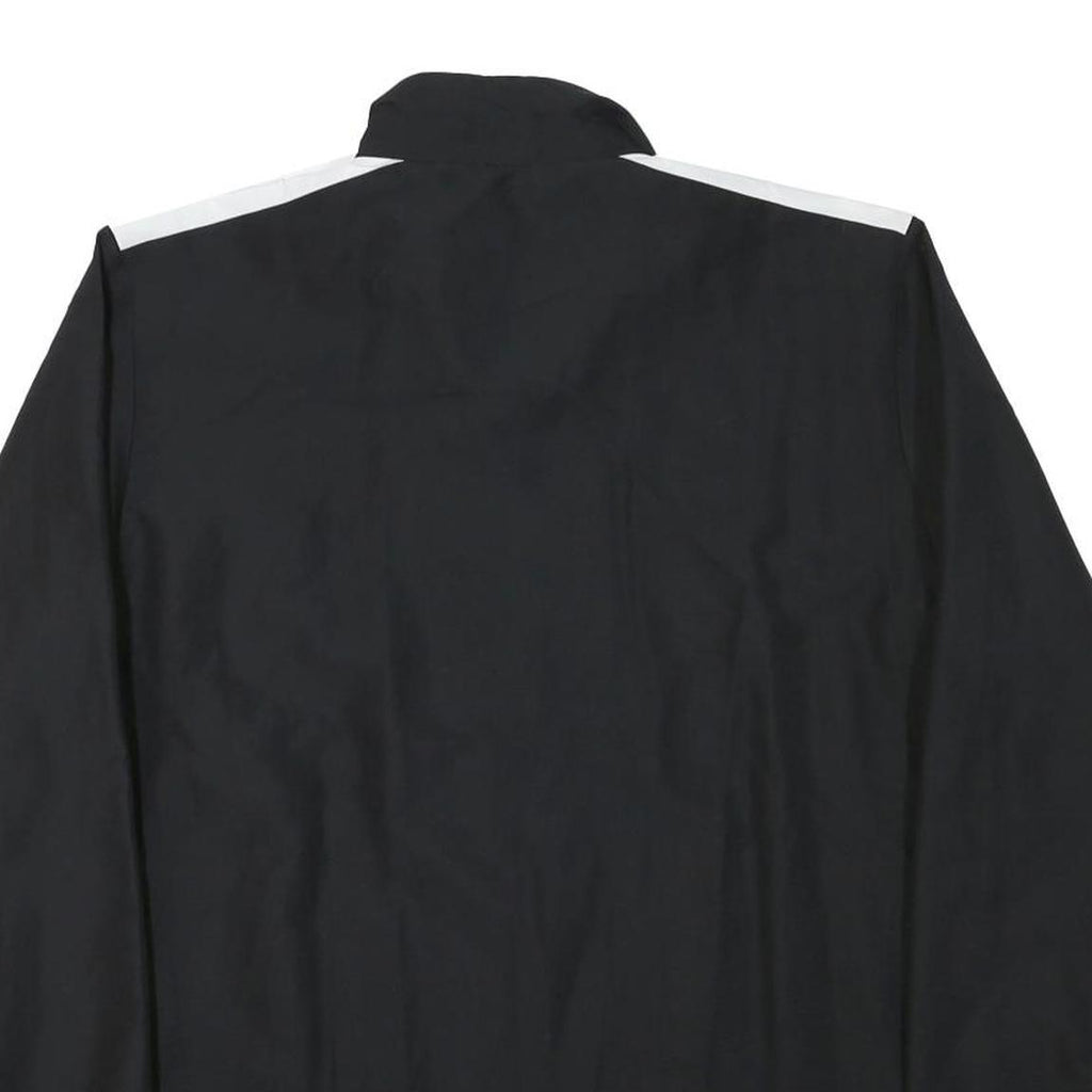 ADIDAS Mens Black & White Track Jacket L Polyester Blend Zip Athletic Sportswear