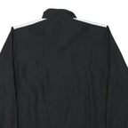 ADIDAS Mens Black & White Track Jacket L Polyester Blend Zip Athletic Sportswear