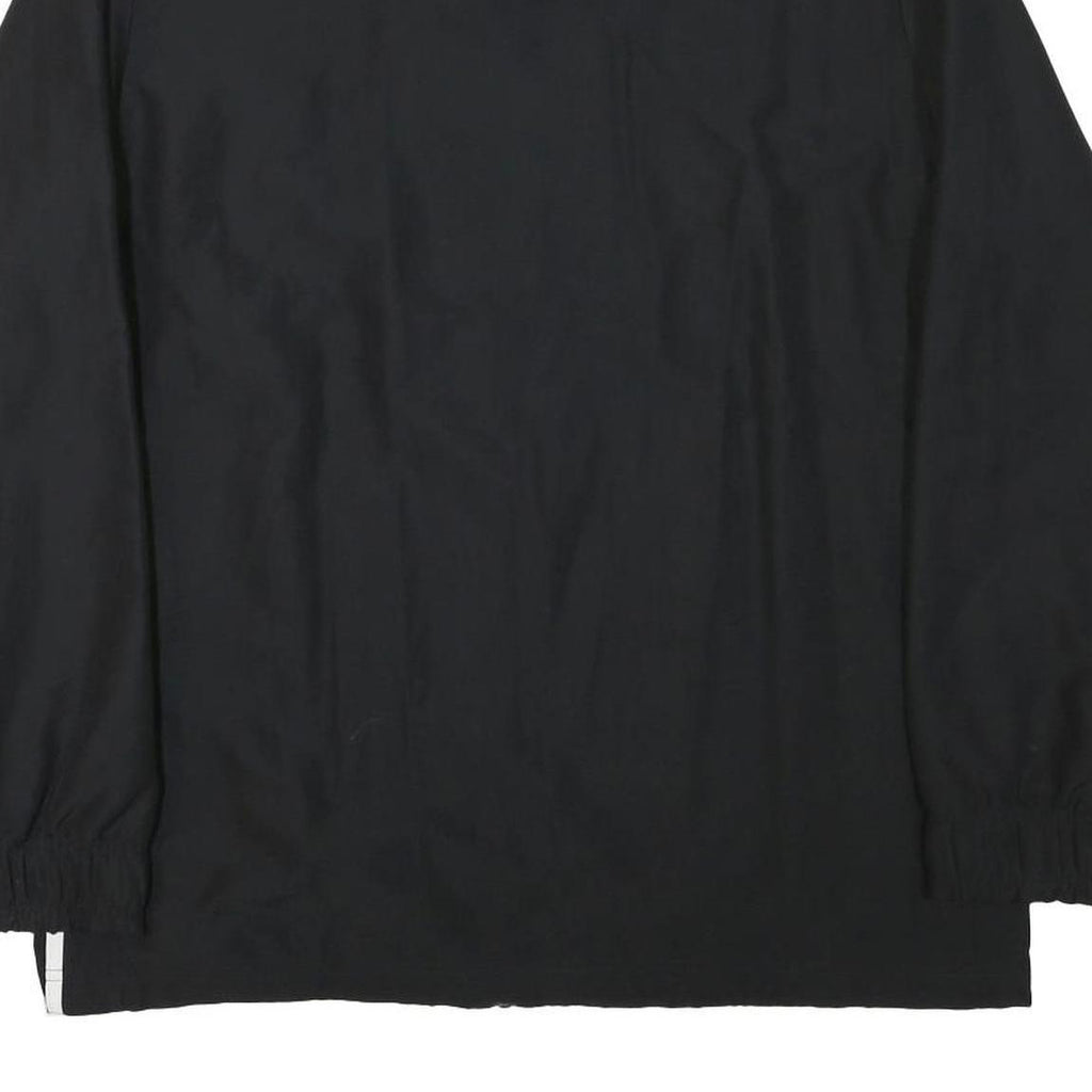 ADIDAS Mens Black & White Track Jacket L Polyester Blend Zip Athletic Sportswear