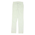 LEVI'S Womens Cotton Blend White Slim Skinny Trousers W26 L31 Stylish Crisp
