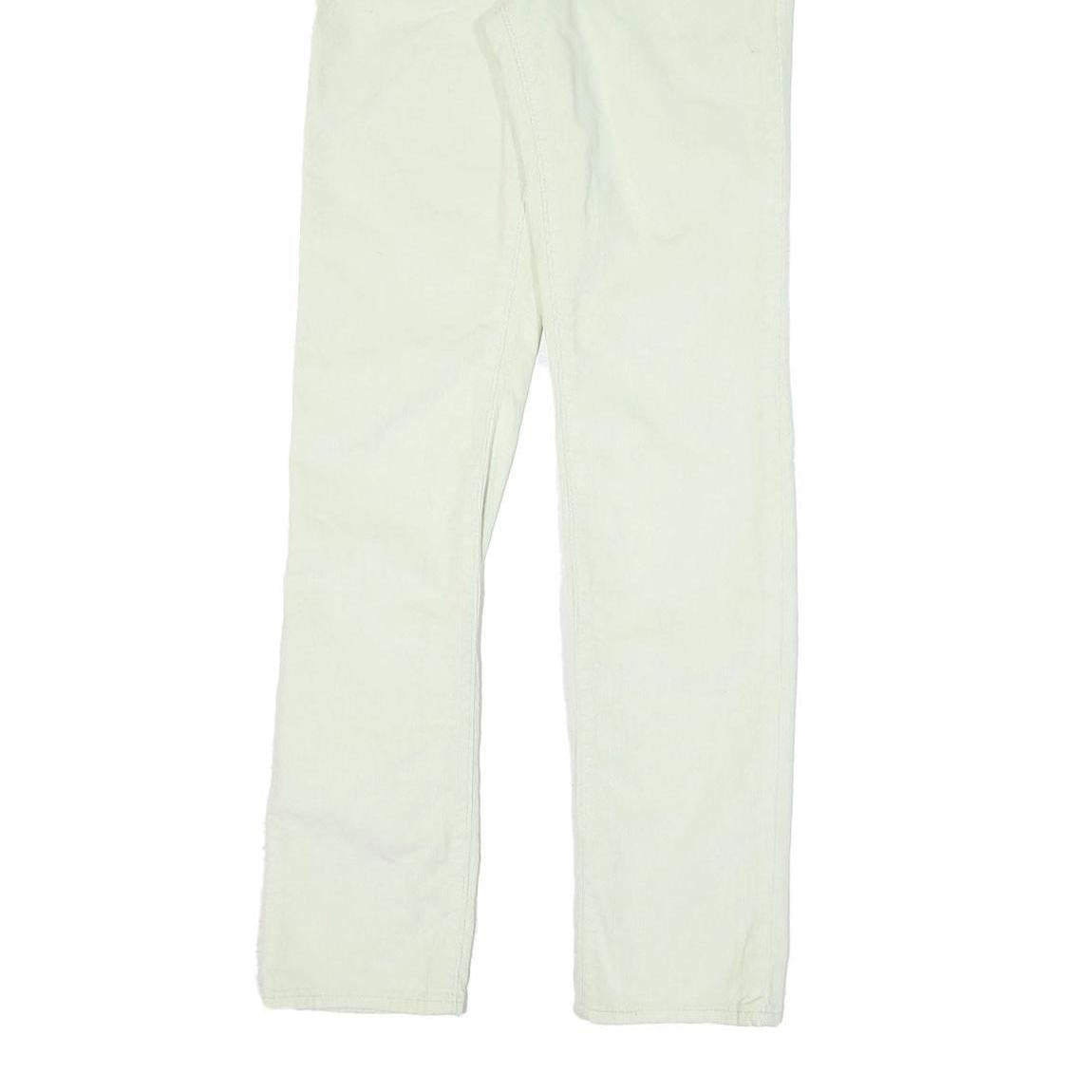 LEVI'S Womens Cotton Blend White Slim Skinny Trousers W26 L31 Stylish Crisp