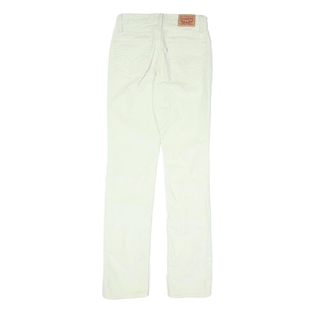 LEVI'S Womens Cotton Blend White Slim Skinny Trousers W26 L31 Stylish Crisp