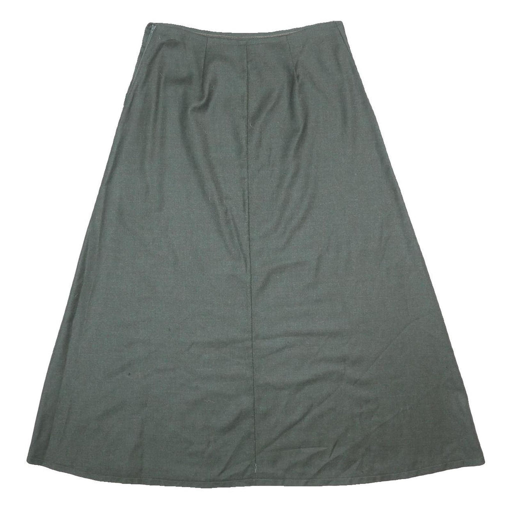 SPAVENTARASSER Womens Grey Wool A-Line Long Skirt Lizard Applique M