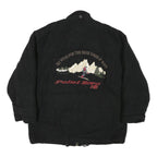 POINT ZERO Womens Black Wool Ski Wear Jacket M Wool Zip Plain Winter Outerwear