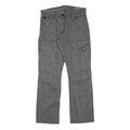 URBN DSTR Mens Regular Fit Cotton Blend Grey Straight Trousers W31 L32 Casual